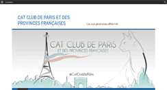 Desktop Screenshot of catclubdeparis.fr