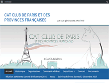 Tablet Screenshot of catclubdeparis.fr